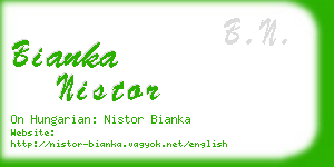 bianka nistor business card